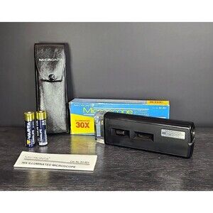 NEW Vtg Micronta 30x Illuminated Microscope With Carrying Case 63-851